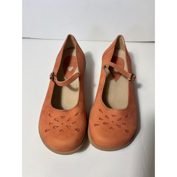 Dansko Guinevere Mary Jane Shoes Nubuck Peach Pink Size 37 Comfort Arch Support - Picture 2 of 5